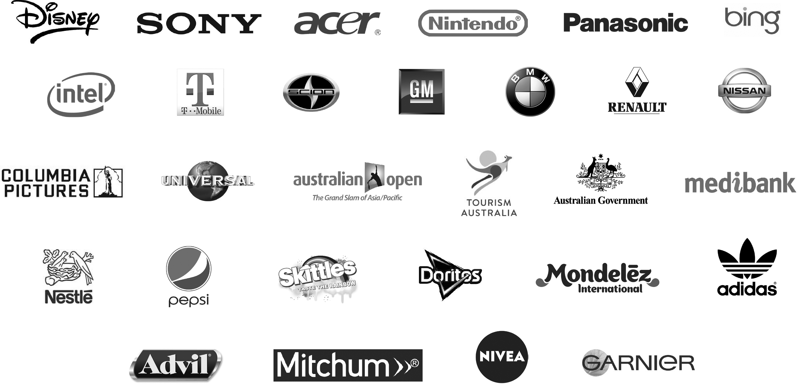 mosaic of corporate logos