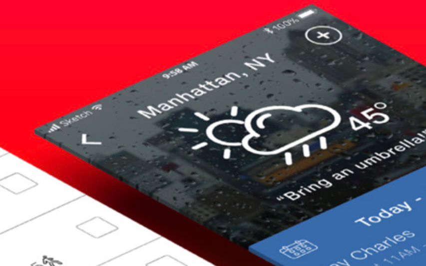 Mobile app screen design