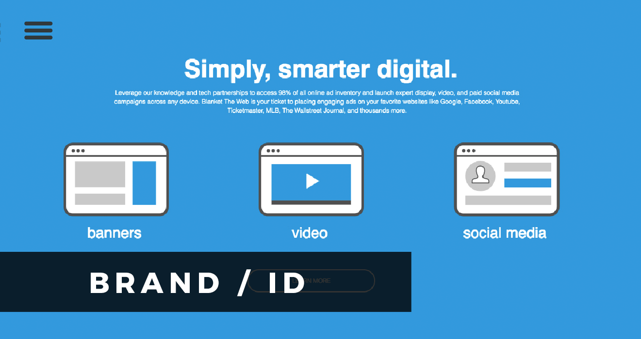 Second slide of blanket the web offerings slide