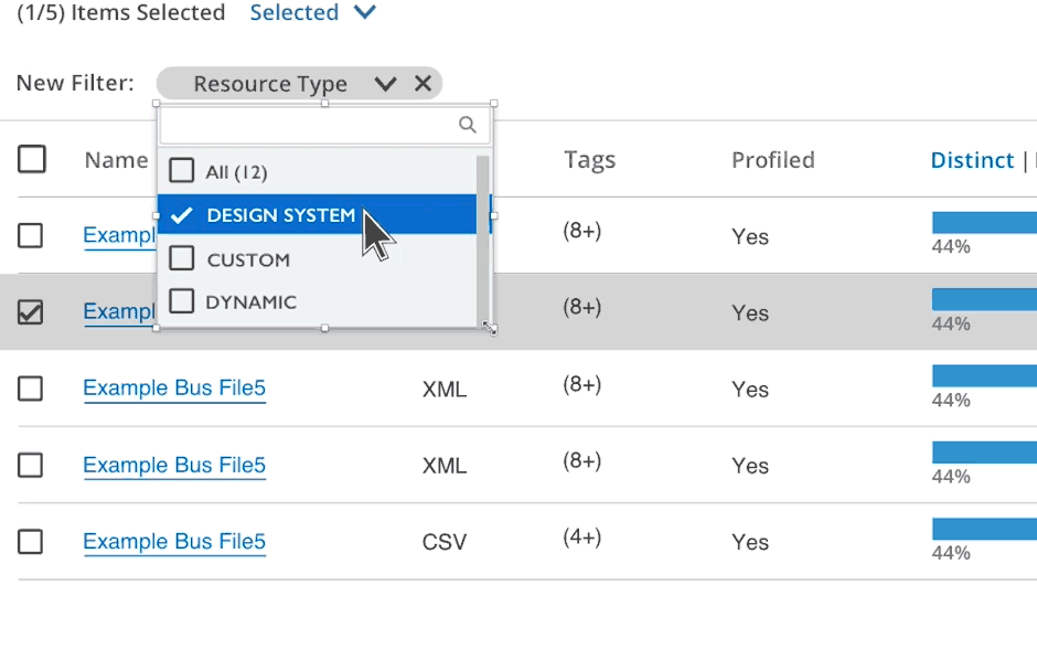 Waterline Data Catalog interface animation